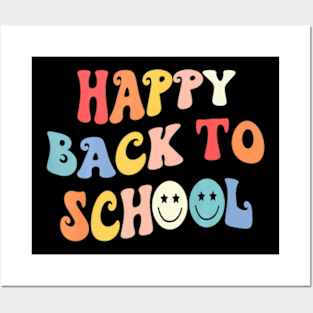 Groovy Happy Back To School For Teacher Students Posters and Art